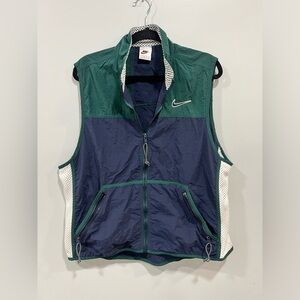 Nike Vintage Windbreaker Jacket Vest Running Full Zip Size Large